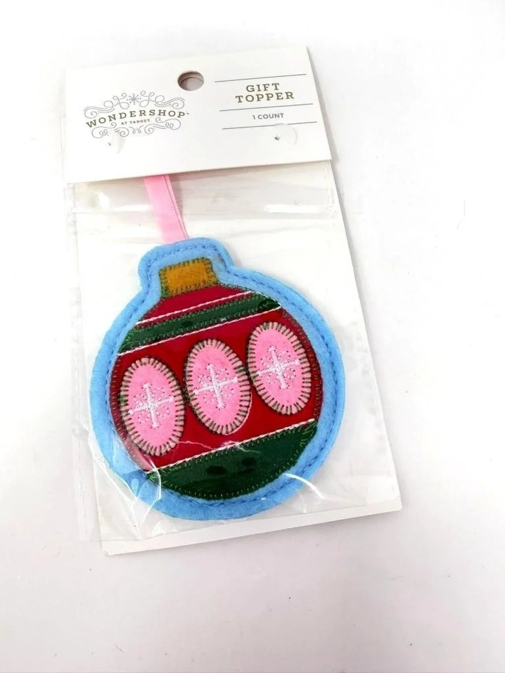 Target Christmas Humble Cheer Gift Topper Felt Ornament Ball - Wondershop™